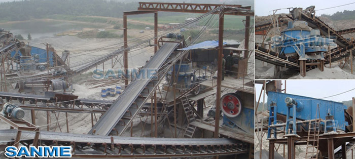 湖南200吨河卵石机制砂生产线